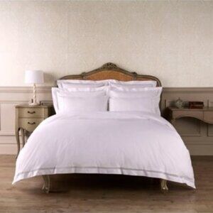 Christy Kensington Embroidered Queen Duvet Cover White